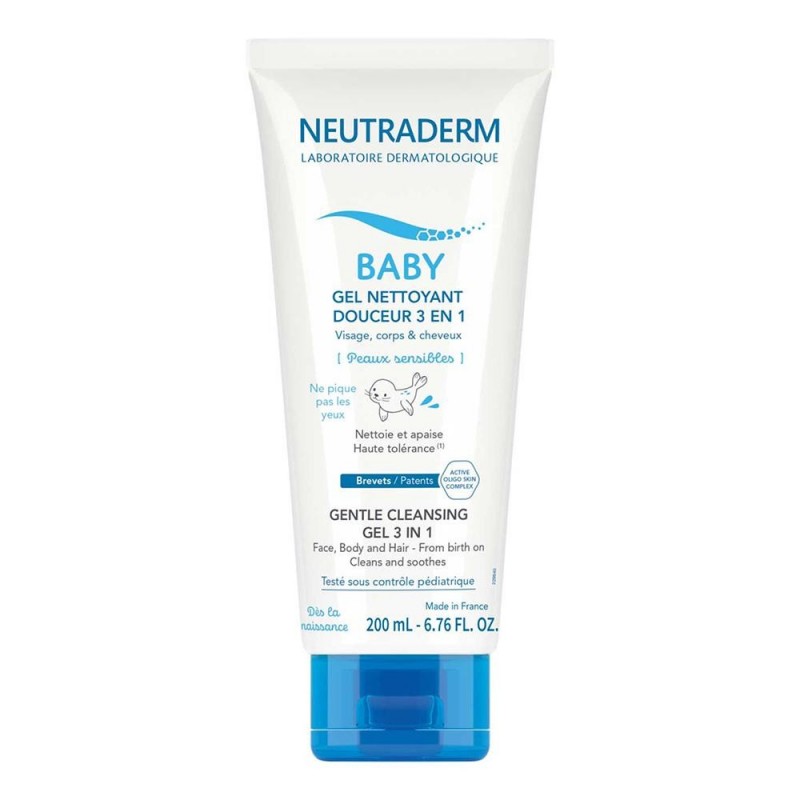 NEUTRADERM BABY Gel Nettoyant Douceur 3 en 1 (200 ml)