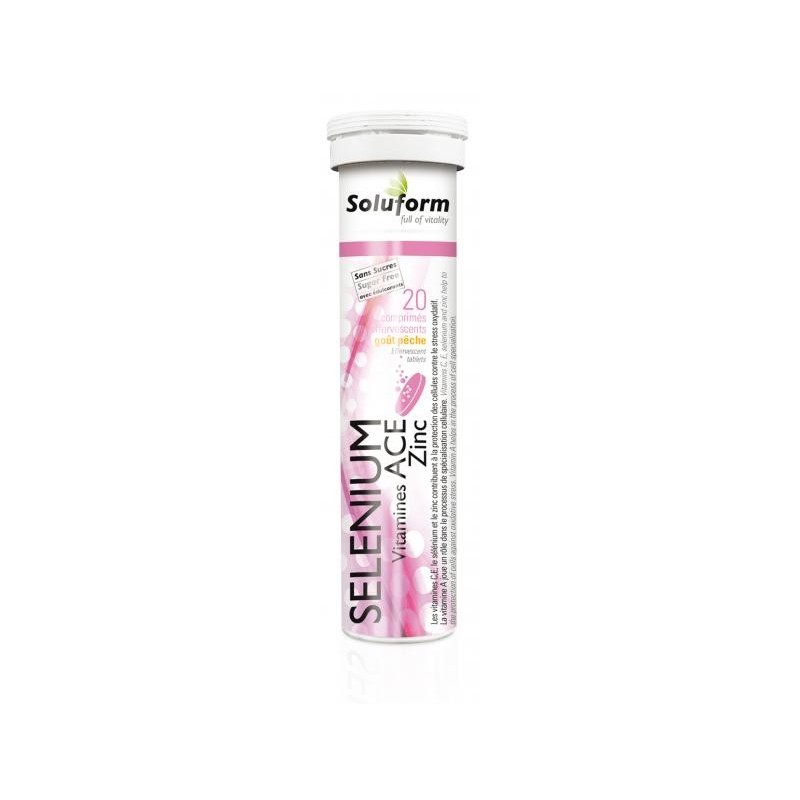 SOLUFORM Sélenium ACE Zinc boite 20 comprimés effervescents SOLUFORM Sélenium ACE Zinc boite 20 comprimés effervescents