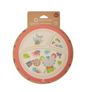 BEBE CONFORT Assiette Apprentissage en Bamboo avec compartiments JUNGLE VIBES