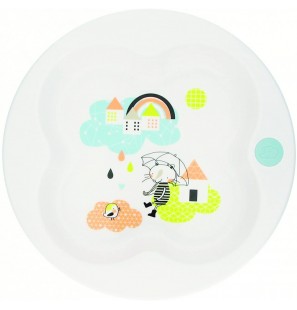 BEBE CONFORT Assiette Apprentissage + couvercle UNDER THE RAINBOW 9MOIS+