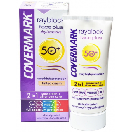 COVERMARK Rayblock Face Plus dry/sensitive SPF50+ 2 en 1 light beige