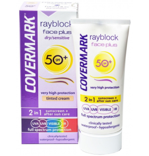 COVERMARK Rayblock Face Plus dry/sensitive SPF50+ 2 en 1 invisible