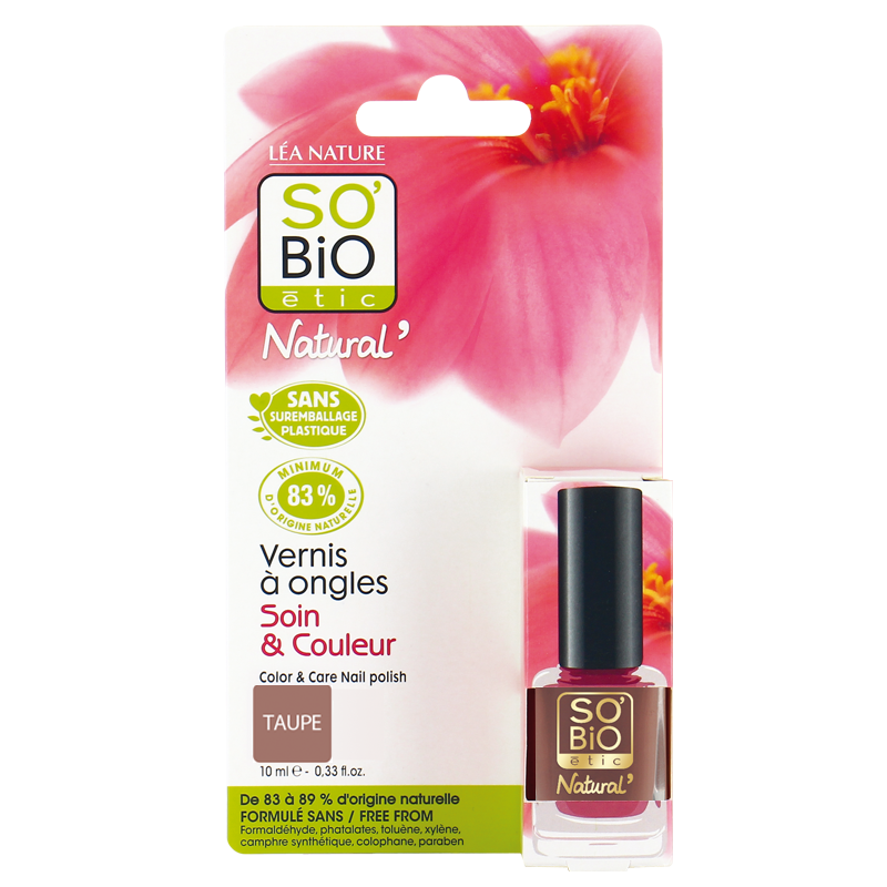 SO'BIO ETIC Vernis à Ongles N02 TENDRE TAUPE 10 ml