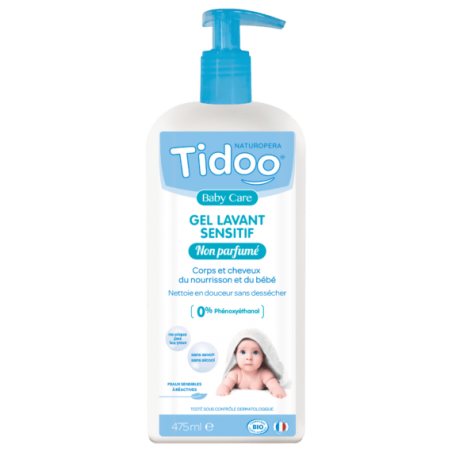 TIDOO BABY CARE gel lavant sensitif non parfumé | 475 ml