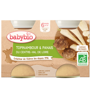BABYBIO TOPINAMBOUR & PANAIS Petits pots de légumes | 2 x 130 G