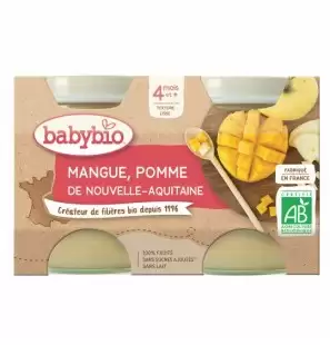 BABYBIO MANGUE & POMME Petits pots de fruits | 2 x 130 G