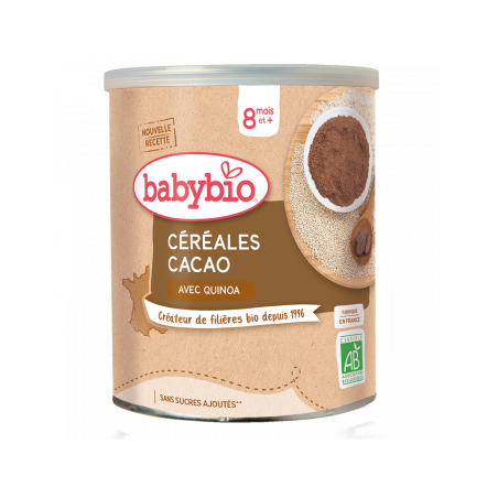 BABYBIO Céréales cacao quinoa 220g – dès 8 mois