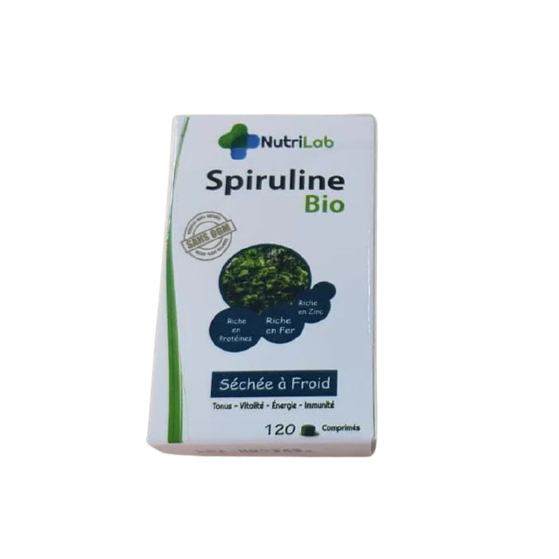 NUTRILAB spiruline BIO boite 120 comprimés