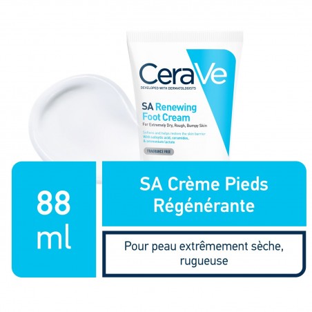 CeraVe SA Crème Régénérante Pieds Très Secs et Abîmés | 88ml