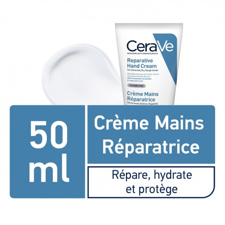 CeraVe Crème Réparatrice Mains Sèches et Abîmées | 50ml