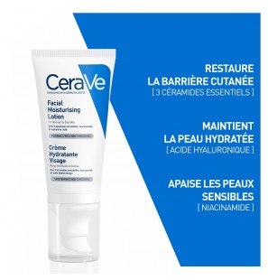 CeraVe Crème Hydratante Visage Peau Normale à Sèche | 52ml