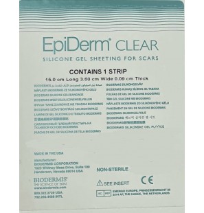 EPI-DERM Feuille 100% gel de silicone (15*3.6 CM)