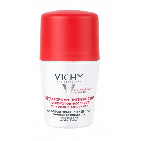 Vichy Dermo-Tolérance Déodorant Détranspirant Intensif 72H Bille Tous Types de Peaux | 50ml