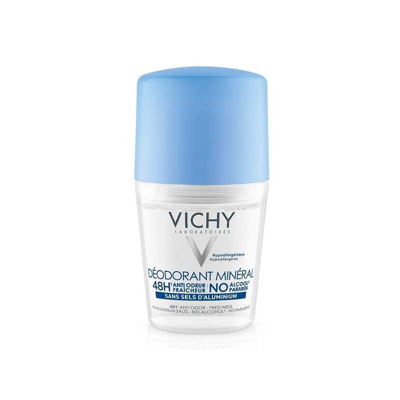 Vichy Dermo-Tolérance Déodorant Minéral 48H Bille Sans Sels d'Aluminium Peau Sensible et Réactive | 50ml