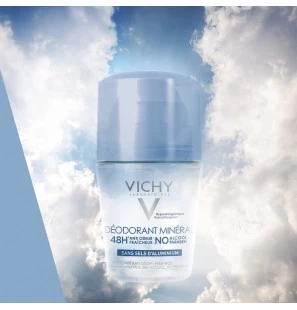 Vichy Dermo-Tolérance Déodorant Minéral 48H Bille Sans Sels d'Aluminium Peau Sensible et Réactive | 50ml