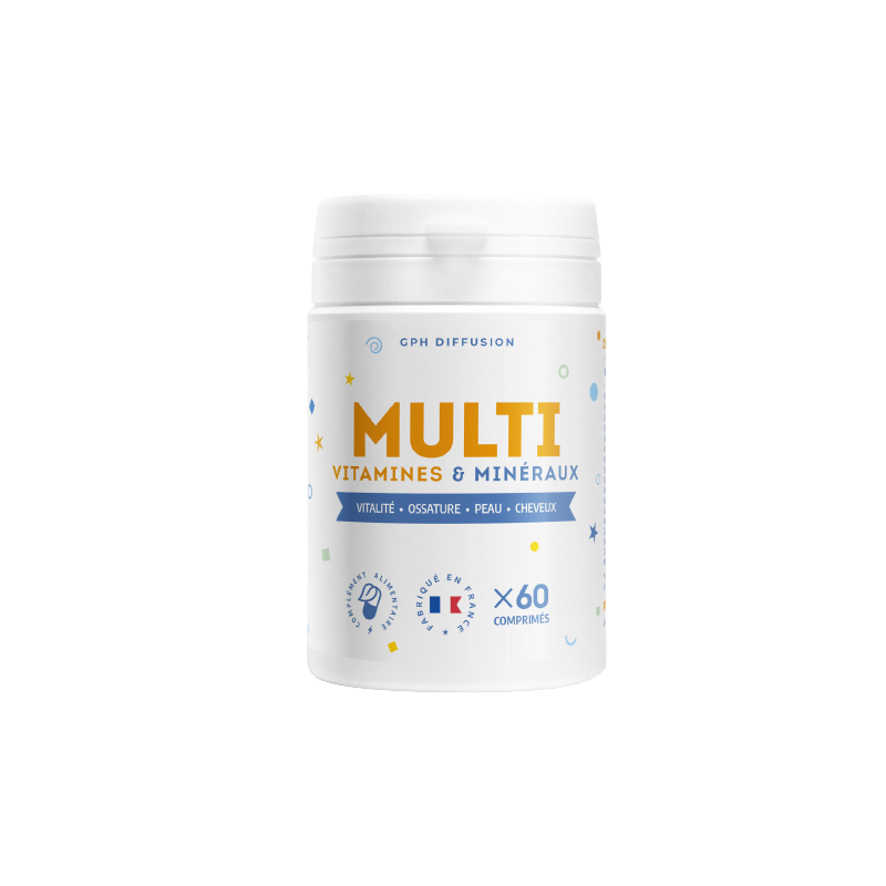 GPH DIFFUSION Multi-vitamines & Minéraux 500 mg | 60 comprimés