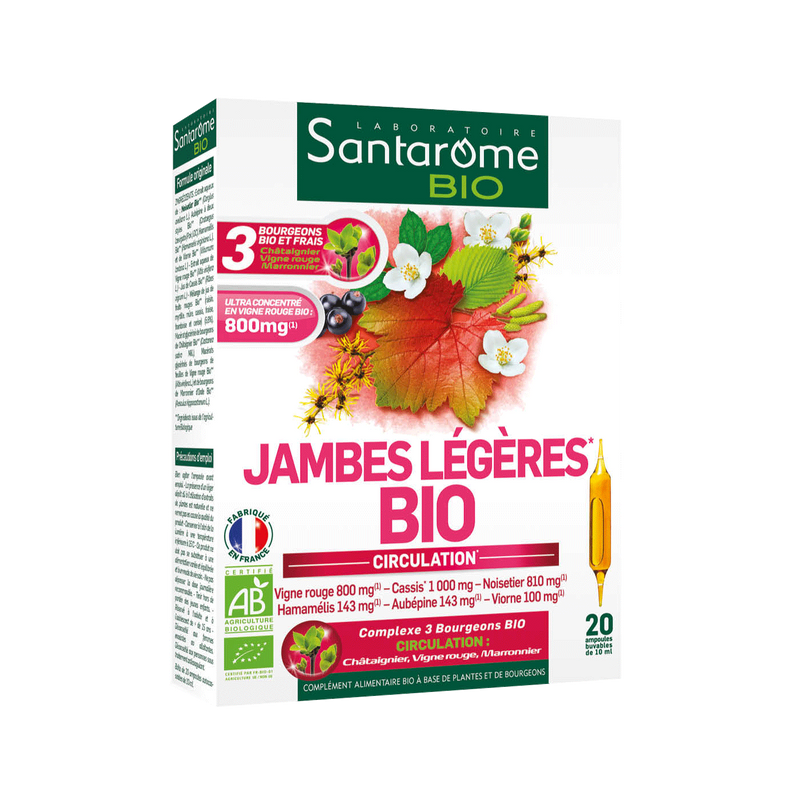 SANTAROME Jambes Légères BIO | 20 ampoules