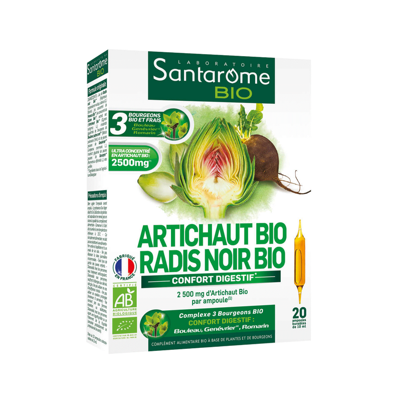 SANTAROME Artichaut BIO Radis Noir BIO | 20 ampoules