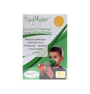 TipsHaler Chambre d'inhalation pédiatrique de 1 à 6 ans