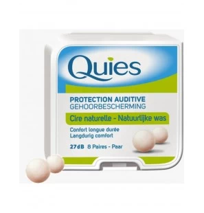 Quies protection auditive cire naturelle 27db B8 paire