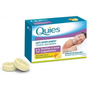 QUIES ANTI RONFLEMENT pastilles à sucer goût Miel Citron | 12 u