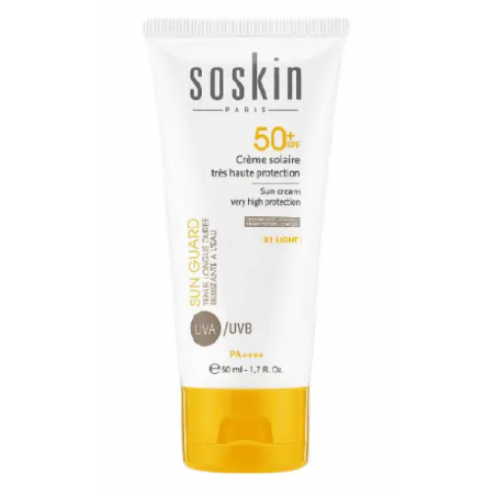 SOSKIN Crème Solaire Teinté Très Haute Protection SPF50+