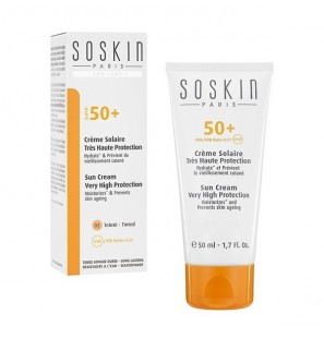 SOSKIN Crème Solaire Teinté Très Haute Protection SPF50+