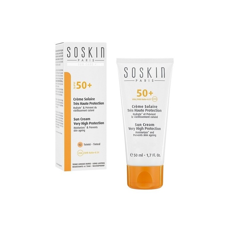SOSKIN Crème Solaire Teinté Très Haute Protection SPF50+