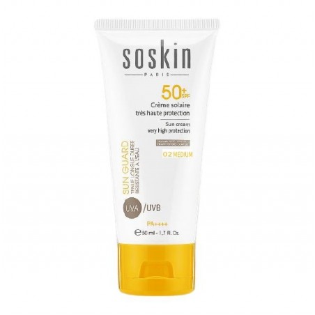 SOSKIN Crème Solaire Teinté Très Haute Protection SPF50+