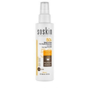 Soskin spray solaire très haute protection spf50+ (adultes et enfants) 125ml