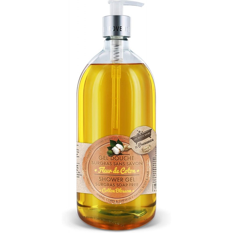 LES PETITS BAINS DE PROVENCE FLEUR DE COTON gel douche 1L