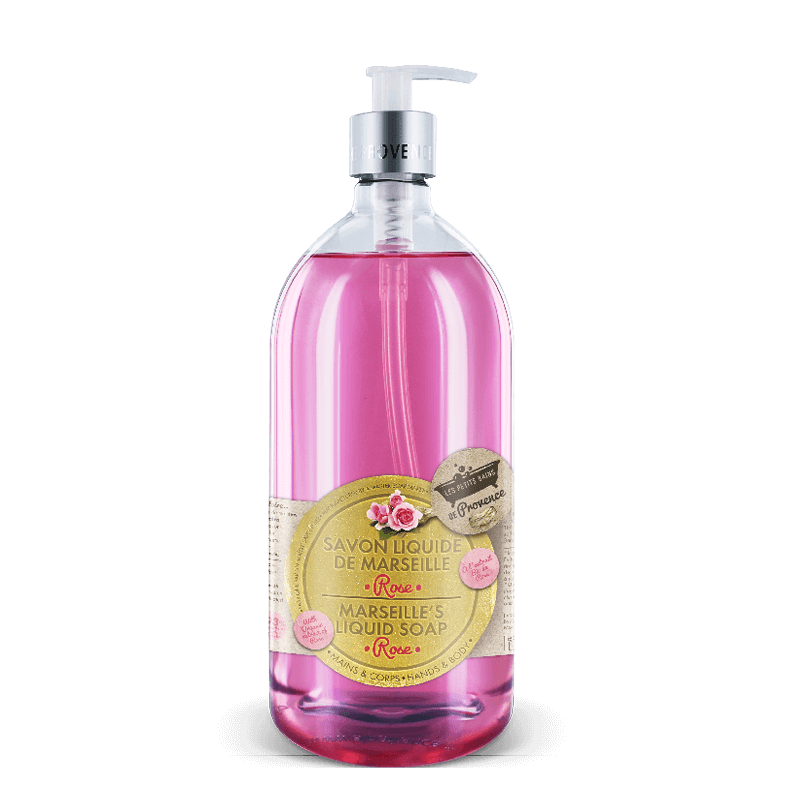 Les Petits Bains de Provence Savon liquide de Marseille Rose 1L