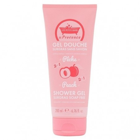 LES PETITS BAINS DE PROVENCE Gel douche surgras sans savon pêche 50 ml