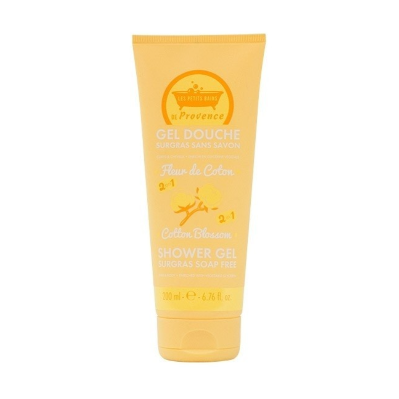 LES PETITS BAINS DE PROVENCE Gel douche surgras sans savon Fleur de coton 200 ml