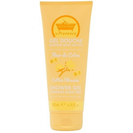 LES PETITS BAINS DE PROVENCE Gel douche surgras sans savon Fleur de coton 200 ml