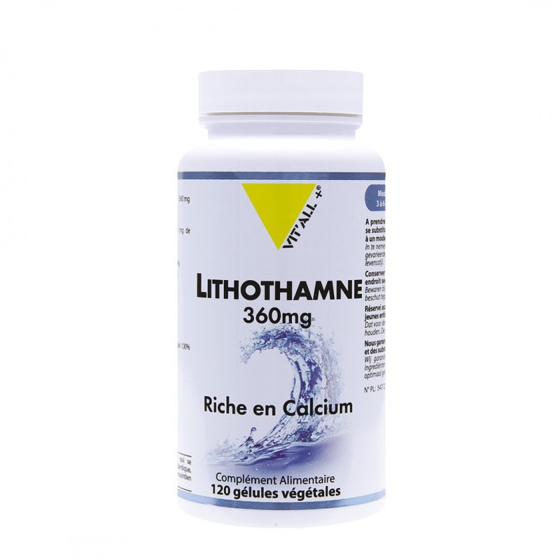 VIT'ALL+ Lithotamne 360mg boite 120 gélules