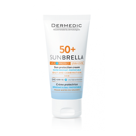 DERMEDIC SUNBRELLA crème solaire peaux grasses et mixtes spf 50+ | 50 ml