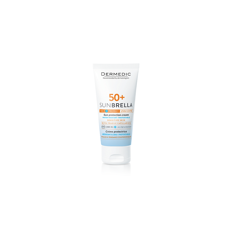 DERMEDIC SUNBRELLA crème solaire peaux à problèmes vasculaires spf 50+ | 50 ml