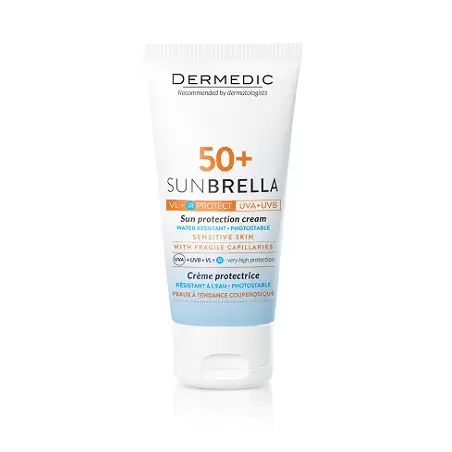 DERMEDIC SUNBRELLA crème solaire peaux à problèmes vasculaires spf 50+ | 50 ml