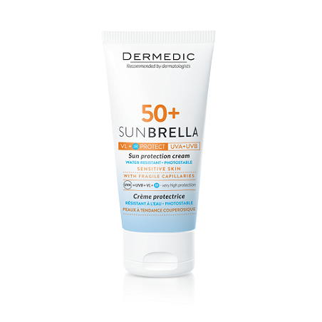 DERMEDIC SUNBRELLA crème solaire peaux à problèmes vasculaires spf 50+ | 50 ml