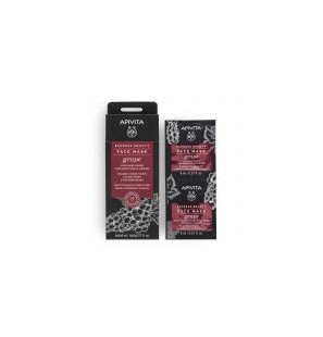 APIVITA EXPRESS BEAUTY Masque Visage Lissant & Raffermissant au Raisin 8ML