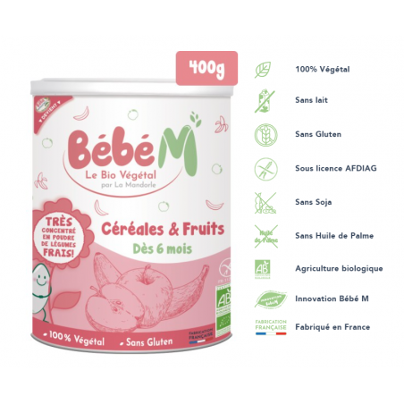 BEBE M FRUITS céréales | 400 G