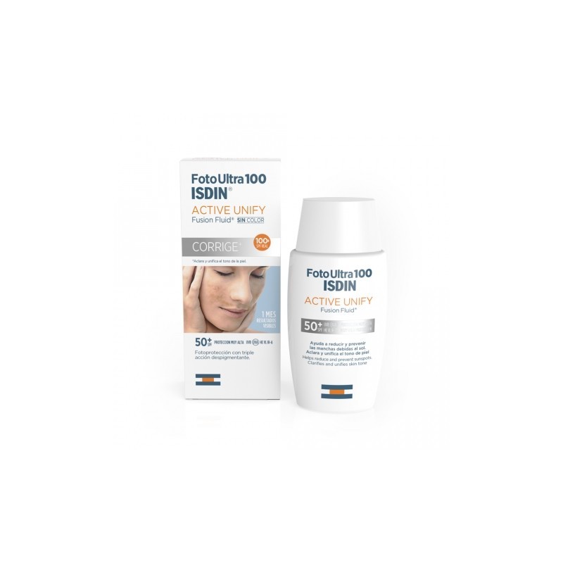 ISDIN FOTOULTRA Active Unify fusion fluide invisible spf 50 | 50 ml