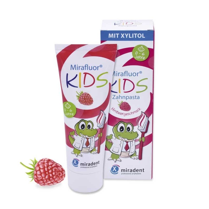 MIRADENT MIRAFLUOR KIDS dentifrice Framboise 75 ml