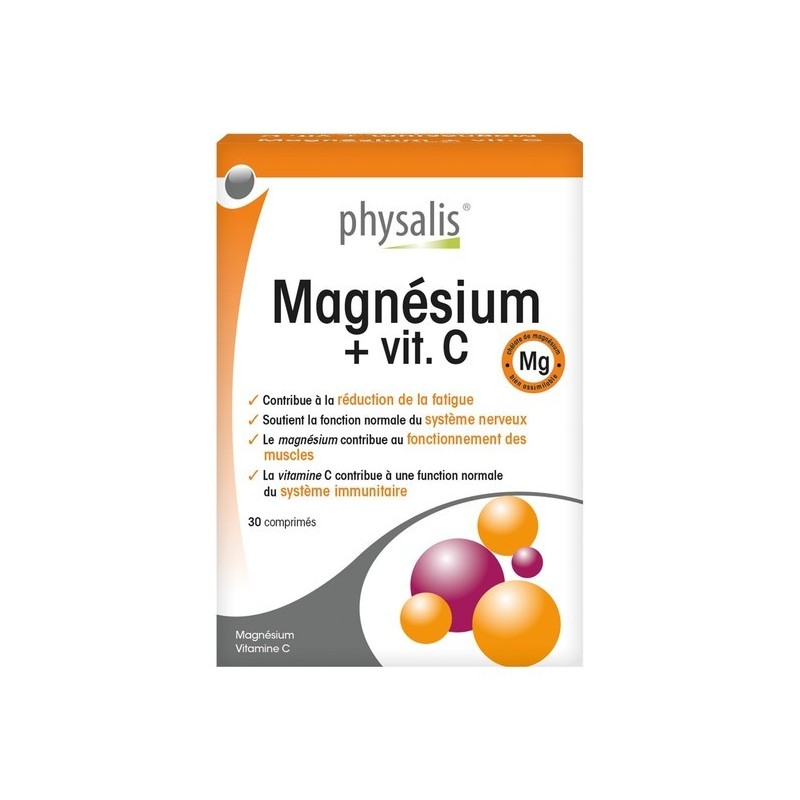 Physalis Magnésium + Vit C boite 30 comprimés