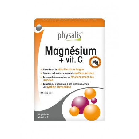 Physalis Magnésium + Vit C boite 30 comprimés