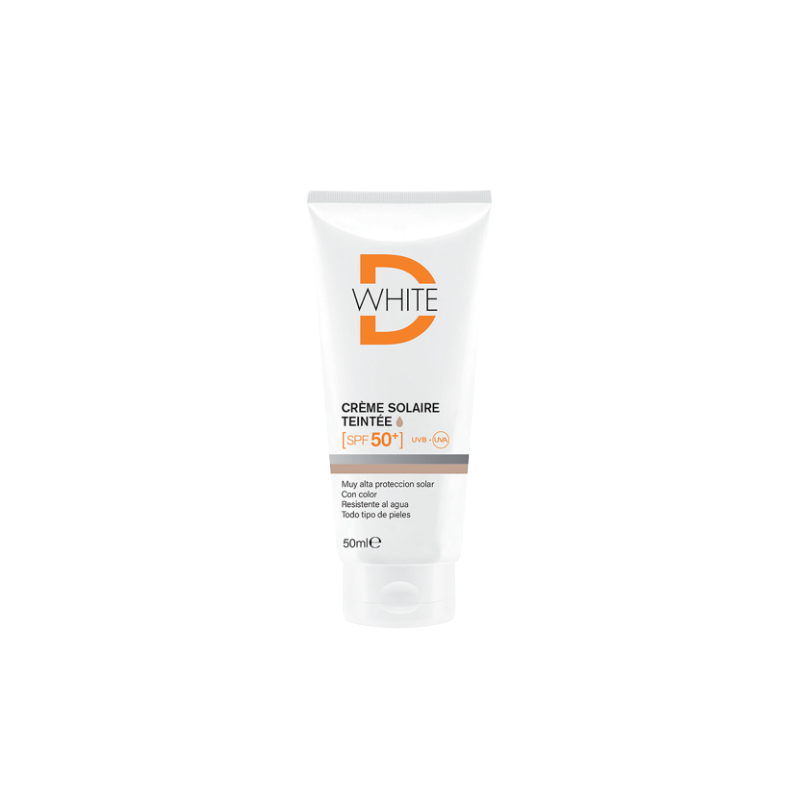 DWHITE crème solaire Teintée spf 50+ | 50 ml