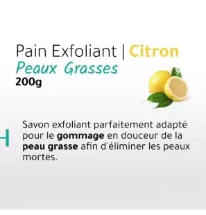 DWHITE pain exfoliant Peaux Grasses Citron 200G