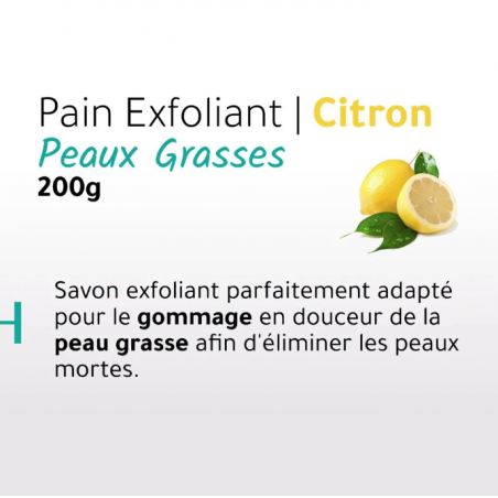 DWHITE pain exfoliant Peaux Grasses Citron 200G