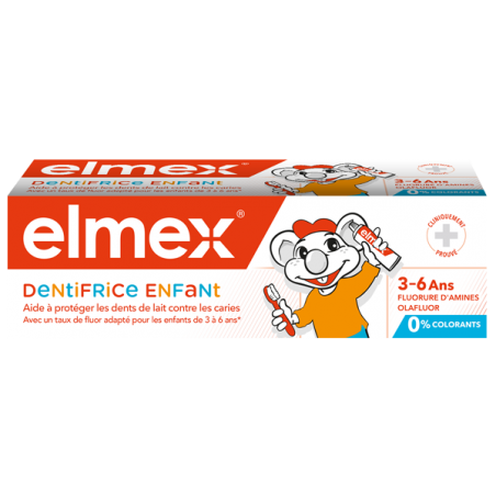 ELMEX dentifrice Enfant 3-6 ans 50 ml